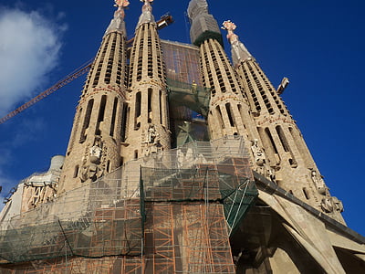 Sagrada familia, Barcelona, Kathedraal, kerk, het platform, monumenten