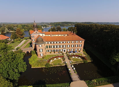 Schloss, Eutin, Mecklenburg-Vorpommern, Gebäude, Eutiner schloss, Luftbildaufnahme