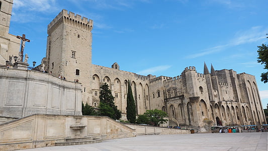 Avignon, Palais des papes, stad, centrum, stadsleven, Frankrijk, gebouw