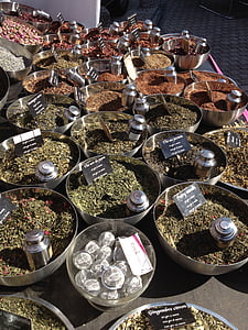 teh, herbal, hijau, mangkuk, herbal, Jasmin, berbagai