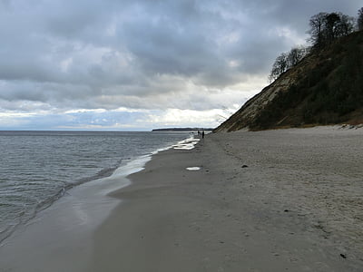jūra, krasts, Baltijas jūrā, smilts, debesis