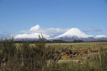 Sierpień 2009, Tongariro np, NZ, dzień słoneczny zimowy