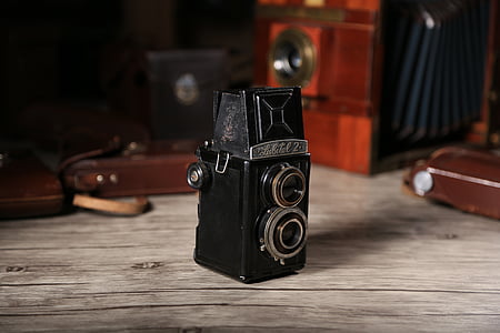 old dual camera, twin-lens reflex camera, us department of imaging, old camera