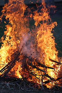 消防, 篝火, 火焰, 木材, 烧伤, 燃烧, 橙色