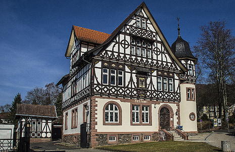 Verzenden, postkantoor, oude postkantoor, Home, Bad liebenstein, Thüringen Duitsland