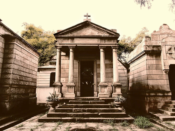 tomb, tombstone, cemetery, sepia, old, construction, architecture