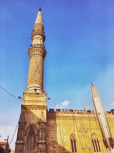 칸 엘 칼 릴리 시장, 시장, 이집트, 카이로, 칼 릴리, 첨탑, 북아프리카