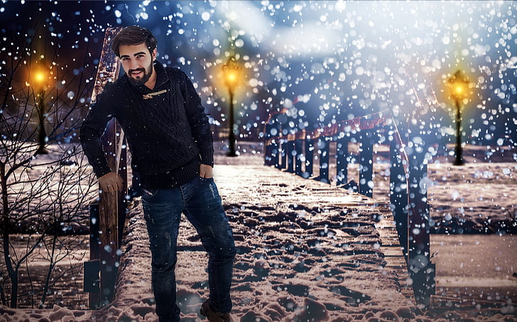 Photoshop, photooftheday, ao vivo, Inverno, neve, homens, ao ar livre