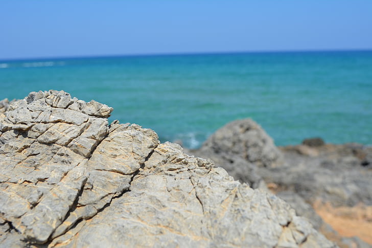 spiaggia, Bleu, pietra