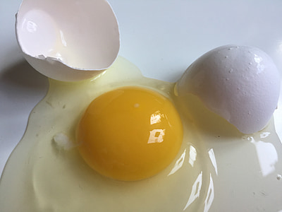Ei, gebrochene Ei, weißes Ei