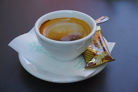 cappuccino, káva, pohár, taliančina, pitie kávy, espresso, mlieko