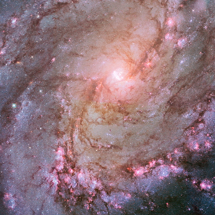 Zuidelijk Windmolenstelsel, ruimte, kosmos, M83, Messier 83, spiraalvormig sterrenstelsel, NGC 5236
