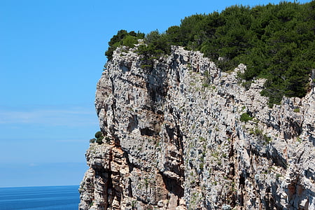 Croatie (Hrvatska), Côte, falaise, îles de Kornati, Parc national, bleu, mer