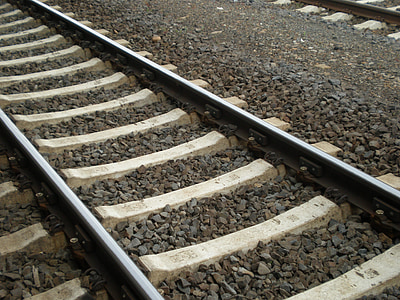 railroad track, seemed, railway, track, railroad ties, threshold, gravel