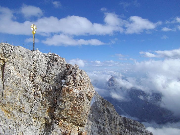 Zugspitze, mäed, Alpine, mägi, Bavaria, mägironimine, millega kehtestatakse