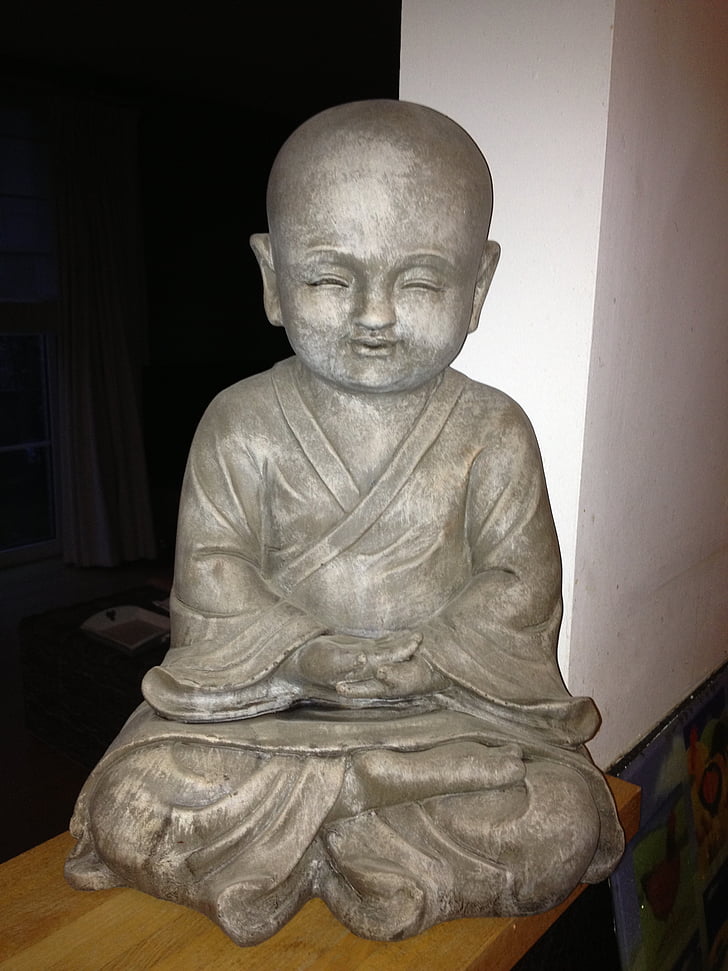 부처님, 명상, 앉아, 동상, 불교, 종교, 조각