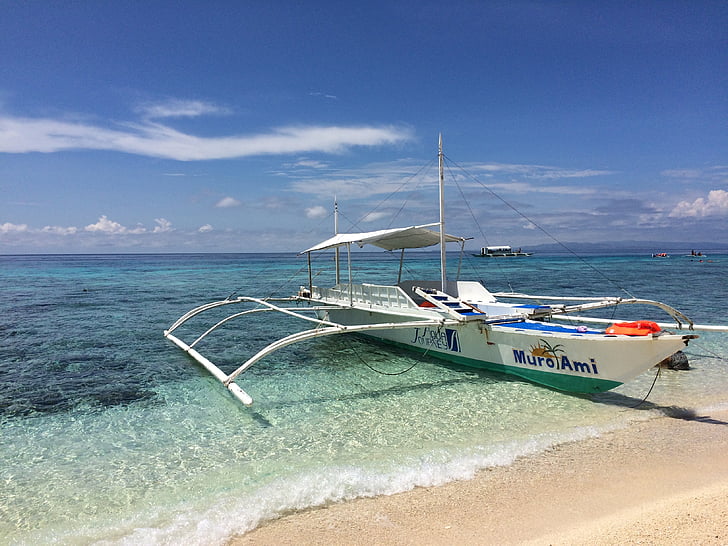 Filipinas, barco de caranguejo, casa barry island, mergulho livre, praia, tropical, mar