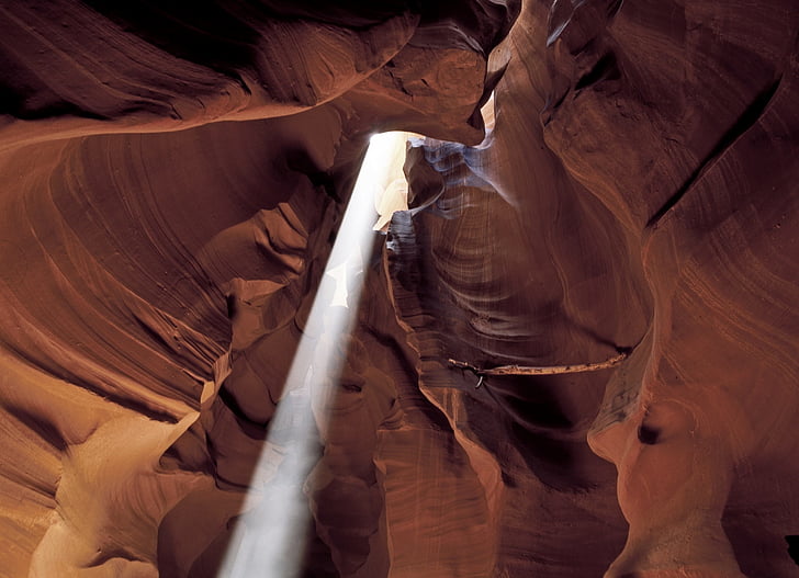 slot canyon, sandstone, light, beam, page, arizona, rock