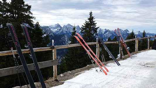 Allgäu, Füssen, musim dingin, pedalaman skiiing, tegelberg, Panorama