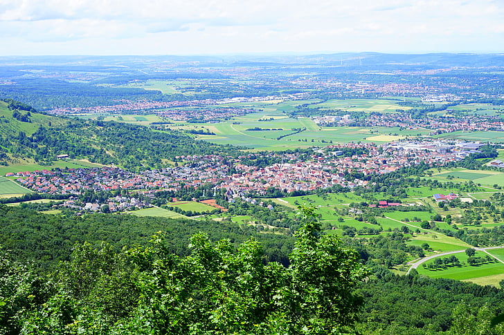 vùng Swabian alb, Bissingen an der teck, quan điểm, Breitenstein, Idyll, Alb gỗ, Alb edge