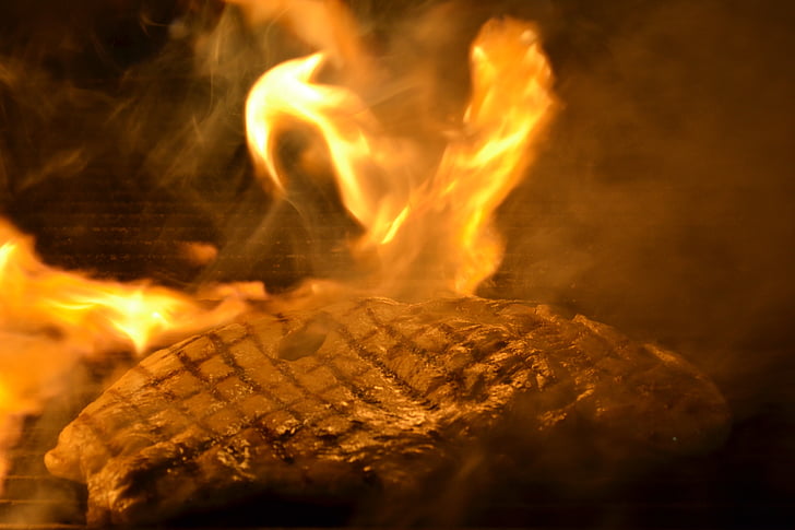 arrachera grill, roast, meat