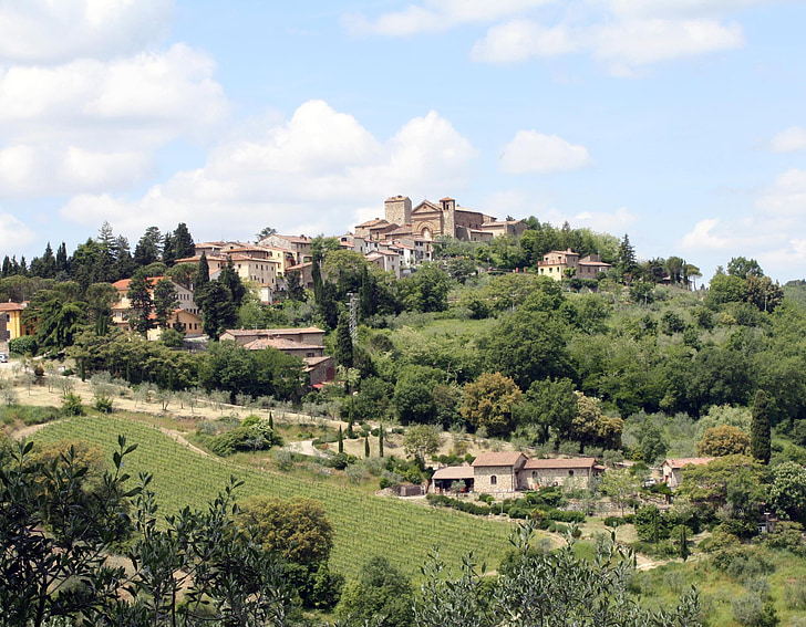 Toscana, vinho, paisagem