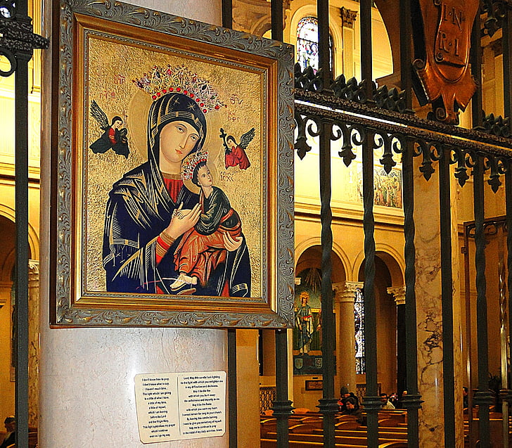 kuva, Neitsyt Marian, sisätilojen kirkko, kirkko, usko, uskonto, sacral