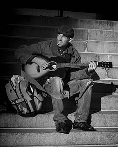 people, homeless, musician, street, person, poverty, homelessness