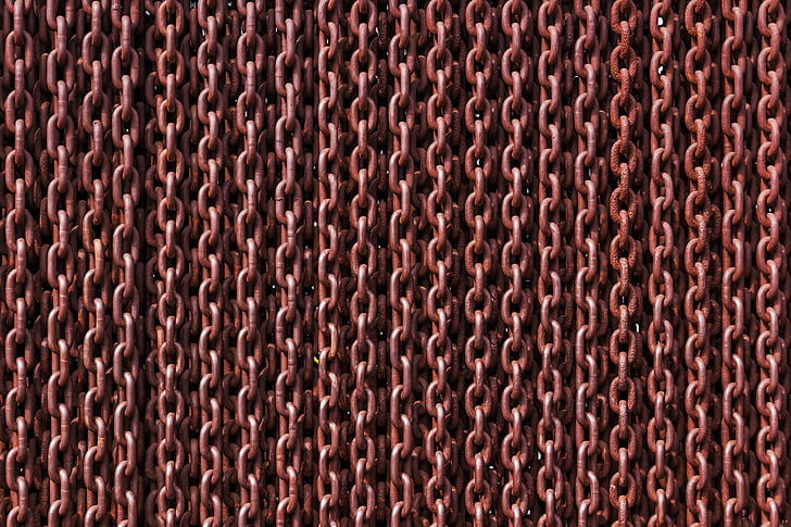 chain, rusty, links, iron, metal, rust, texture
