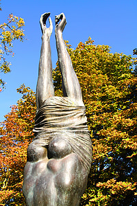 statula, Menas, skulptūra, Magdeburgas, kūno, moteris, Nuoga