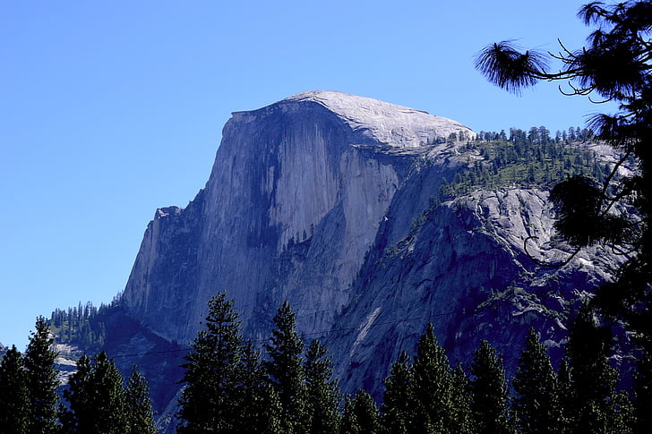 Yosemite, yarım kubbe, dağ, Ulusal, Park, kaya, doğal