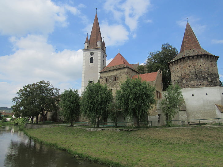 Cristian, Transylvania, Romania, linnoituskirkko, kirkko, arkkitehtuuri, Euroopan