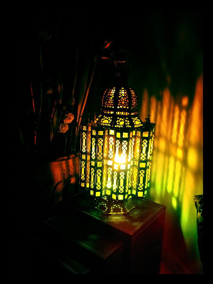 lamp, crafts, morocco, light, darkness