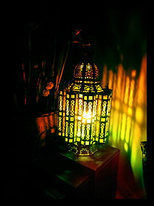 lampan, hantverk, Marocko, ljus, mörker