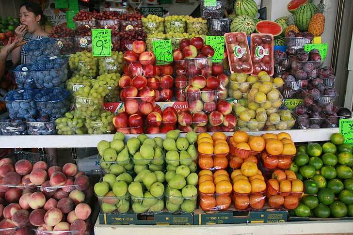 Israel, tel aviv, fruta, tienda, tienda