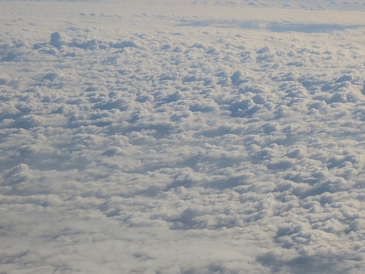 nuvole, bianco, vista dall'alto, vista