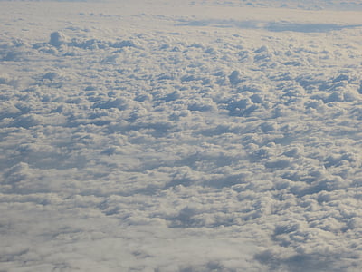 núvols, blanc, vista superior, veure