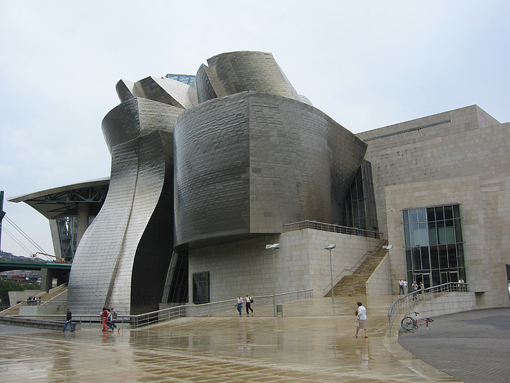 Bilbao, Museum, Spanien, arkitektur, modernistisk, Metallic, vartegn