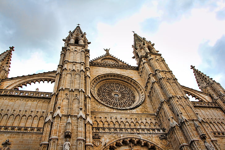 Katedra, Palma de mallorca, Architektura, Miasto, Hiszpania, wakacje, punkt orientacyjny
