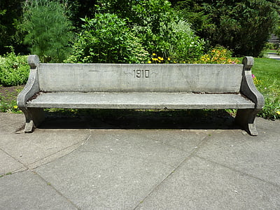 bench, concrete, benches, seat, seating, historic, landmark