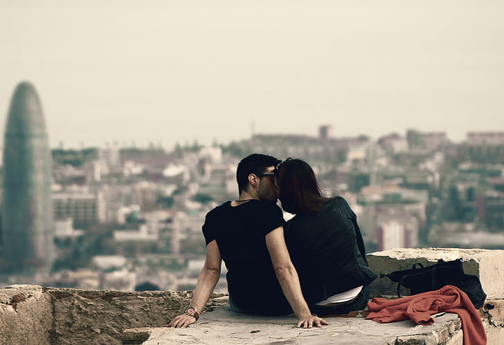 Barcelona, paari, Romantika, Armastus, õnne, romantiline, inimese