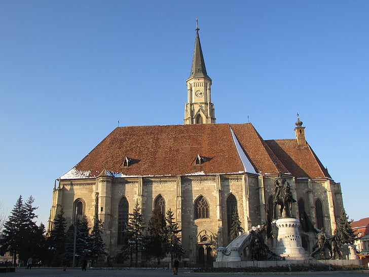 Cluj-Napoca, Transsylvanië, Roemenië, kerk, gebouwen, stad, oude stad