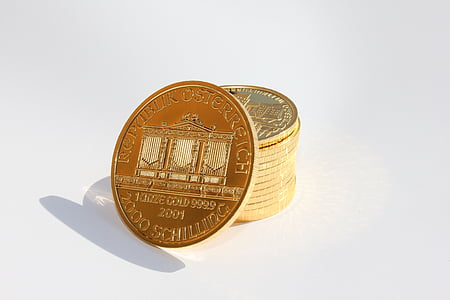 ゴールド コイン, 金属, お金, ゴールド, コイン, 通貨, 金融