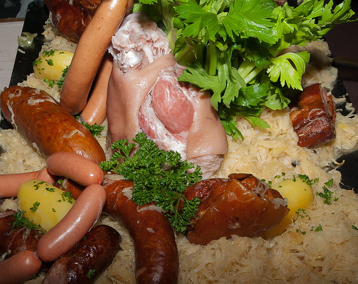 Sauerkraut, Feinkost & Delikatessen, Kohl, Schweinefleisch, Essen und trinken, Fleisch, Essen
