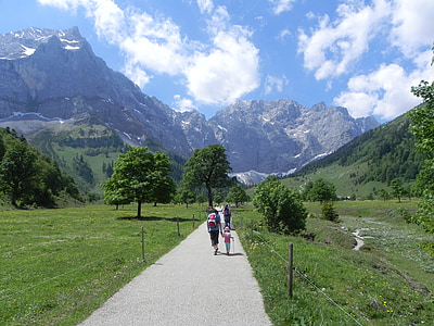 Alpine, landskab, Road, bjerge, natur, vandretur