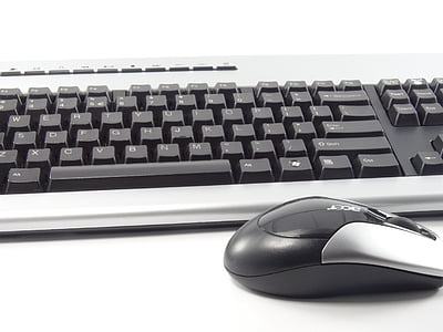 клавиатура, компьютер, мышь, PC, на рабочем месте, аппаратное обеспечение, Управление