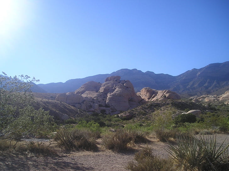 rouge, Rock, Nevada, pierres, désert, é.-u., nature