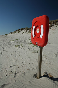 strand, redding station, gescheiden, duinen, Denemarken