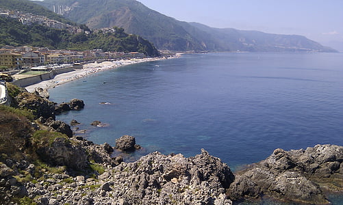 more, odmor, odmor, litice, vode, Calabria, Costa