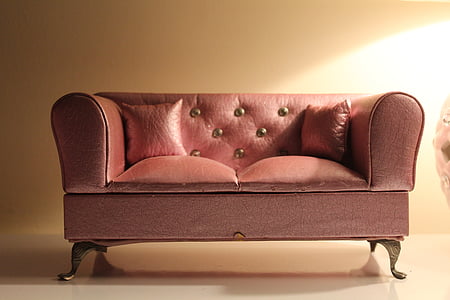 möbler, makro, ljus, design, soffa, bekväm, inredning